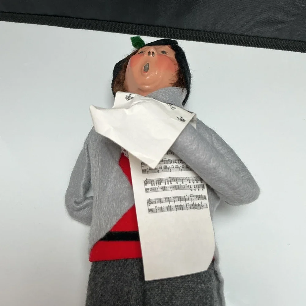 VTG 1992 Byers Choice Caroler Man Lace Jabot Sheet Music RARE Limited Ed 11/100